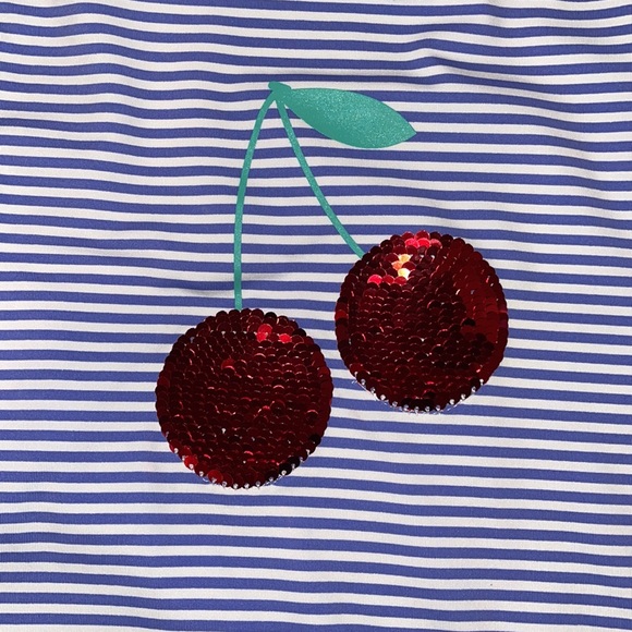 Cat & Jack Rashguard Cherry Sequins in Front - Picture 10 of 10